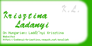 krisztina ladanyi business card